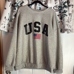 - Gray USA Sweatshirt